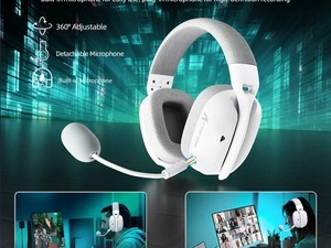 Attack Shark L80PRO <b>Wireless</b> Gaming Headset Tri-Mode 2.4G Bluetooth Wired Dual <b>Microphone</b> Lightweight Headphones for Console PC - Product Image 1