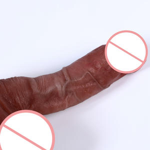Встраиваемый длинный 4,76 дюймовый искусственный Азиатский резиновый пенис мягкий силиконовый реалистичный ремешок на thrusting фаллоимитатор женская мастурбация - Product Image 3