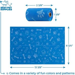 Sacs à déjections canines écologiques biodégradables réutilisables avec poignées parfumées en matière plastique - Product Image 5