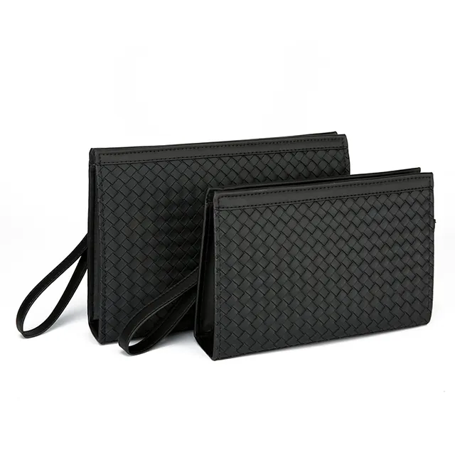 New style men's clutch bag woven wash bag large capacity business casual PU leather fashion trend men's bag