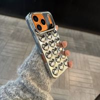 Coque pour iPhone 17 Pro Max, étui de téléphone pour femmes et filles, mignon, cœur 3D, TPU souple, antichoc, housses de téléphone pour iPhone 13 14 15 16 Pro Max