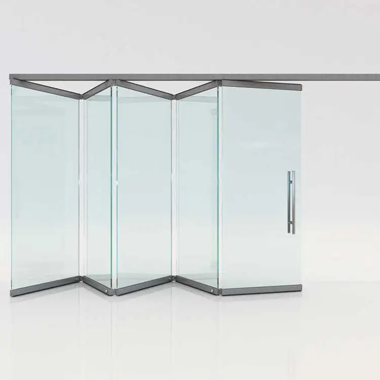 6 מ "מ 8 מ" מ 10 מ "מ 12 מ" מ 3 פנלים זכוכית מחוסמת קיר דלתות כניסה חיצונית עם אביזרי חומרה