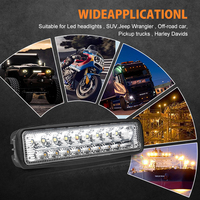 Barre lumineuse LED tout-terrain mini double rangée haute puissance RCJ 54W, en aluminium aéronautique 6063, 9-32V, puce 3030, faisceau spot 6500K pour camion/voiture