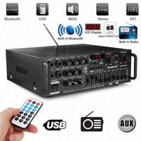 AOSHEN MP326BT 200W 400W Maks 110V/220V BT Stereo 3 Kanal 4 Ohm Metal Ev Tipi Amfi