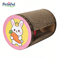 Griffoir pour chat moderne en carton écologique, design créatif en forme de cylindre, avec boule à clochette et conception durable