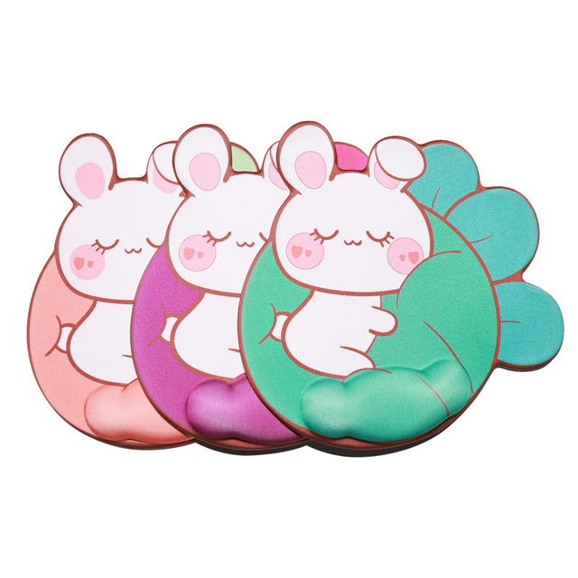 Wholesale Mouse pad with ergonomic wrist rest support, non-slip gel silicone anime Kawaii 3D mouse pads
