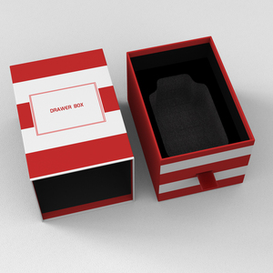 Boîte cadeau de luxe personnalisée en matériaux recyclés pour bijoux, avec doublure en éponge, tiroir coulissant et logo, pour collier et bracelet - Product Image 5