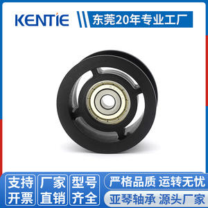 Manufacturer Supplies H-Type 6300ZZ Black Steel <b>Pulley</b> Bearing 12*70*34mm with POM Coating for Roller - Product Image 4