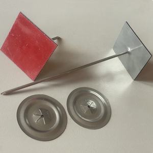 Perchas de aislamiento autoadhesivas de 4-1/2 "Arandela de acero inoxidable Instalación de mantas de aislamiento de goma de fibra de vidrio Tablero de poliestireno - Product Image 1