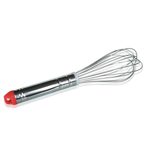 Stainless Steel Egg Beater 8 Inch Manual Portable <b>Baking</b> Tool Red Head Household Stirring <b>Equipment</b> - Product Image 1