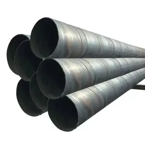 Tuyau d'acier soudé en spirale de haute résistance tuyau d'acier en spirale ssaw tuyau d'acier de 700mm de diamètre pour le transport d'eaux usées de gaz de pétrole