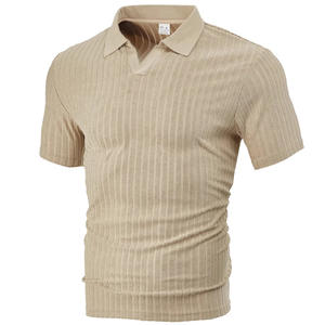 Camiseta Polo de Verano para Hombre Tk, Manga Corta, a Rayas, Transpirable, 100% Poliéster, Corte Informal - Product Image 4