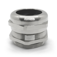 Presse-étoupe plat en laiton nickelé, étanche IP68, certifié ROHS, basse tension, anti-poussière, pour usage industriel, câble 12-16mm