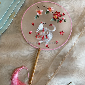 Cổ Mờ Lụa Vòng Cầm Tay Fan Hoa Mô Hình Mái Chèo Nhảy Fan Với Tua - Product Image 2