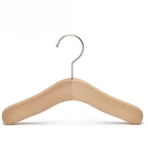 High quality solid wood baby hangers, kids hangers, Natural Solid Wood Non Slip Pants Hanger