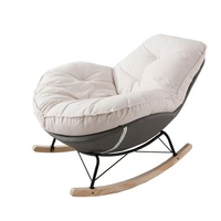 Fauteuil de salon de luxe moderne nordique, chaise longue à bascule surdimensionnée style pingouin, fauteuil inclinable individuel pour adulte, meuble de chambre à coucher avec pieds en métal