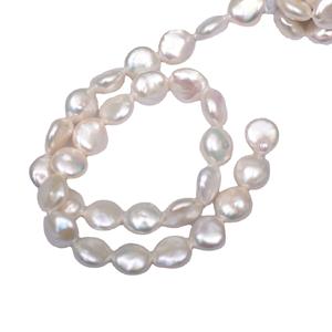 Perles d'eau douce baroques de 10-11 mm, bijoux DIY, perles naturelles blanches et roses, perles en vrac, accessoires faits à la main - Product Image 5