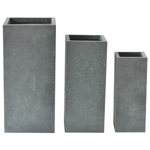 Maceta rústica de fibra de vidrio para jardín al aire libre duradera de alta resistencia fabricada en China - Product Image 1