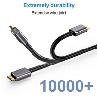 Câble de charge pour disque dur USB 3.0 Micro B vers Micro USB3.0 Câble SATA externe rapide pour HDD/SSD Compatible avec le téléphone