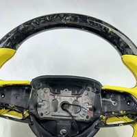 Accessoires de voiture verts pour Dodge Charger Challenger Hellcat Charger Challenger SRT RT 2015 Volant en fibre de carbone