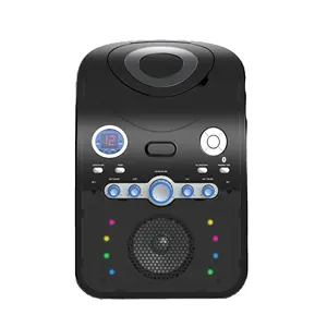 Bluetooth Wireless CD/CD-G karaoke machine with 2 wired microphones