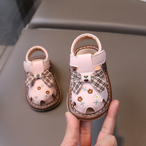 Sandalias de bebé de estilo princesa para niñas, venta al por mayor, calzado bonito rosa para niños, moda, nuevo diseño, lazo, zapatos de verano para niños - Product Image 5