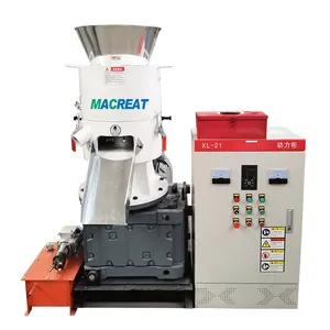 MACREAT pellets making machine wood pellet mill sawdust pelletizer flat die wood pellet machine