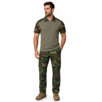 2027 Ensembles d'uniformes tactiques pour hommes, style Frogman, comprenant pantalon tactique, veste et chemise unie, pour l'entraînement sportif en extérieur, tenues de camouflage