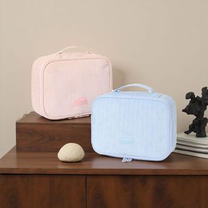 Portable Cosmetic <b>Storage</b> <b>Box</b> Large Capacity Travel Toiletry Bag Makeup Organizer Pink Light Blue <b>Beige</b> Gray Multipurpose - Product Image 1