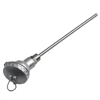 Sonde de température en acier inoxydable avec filetage NPT 1/2'' et tête de thermocouple -200~420°C, longueur de tuyau 50-400mm, PT100, OEM