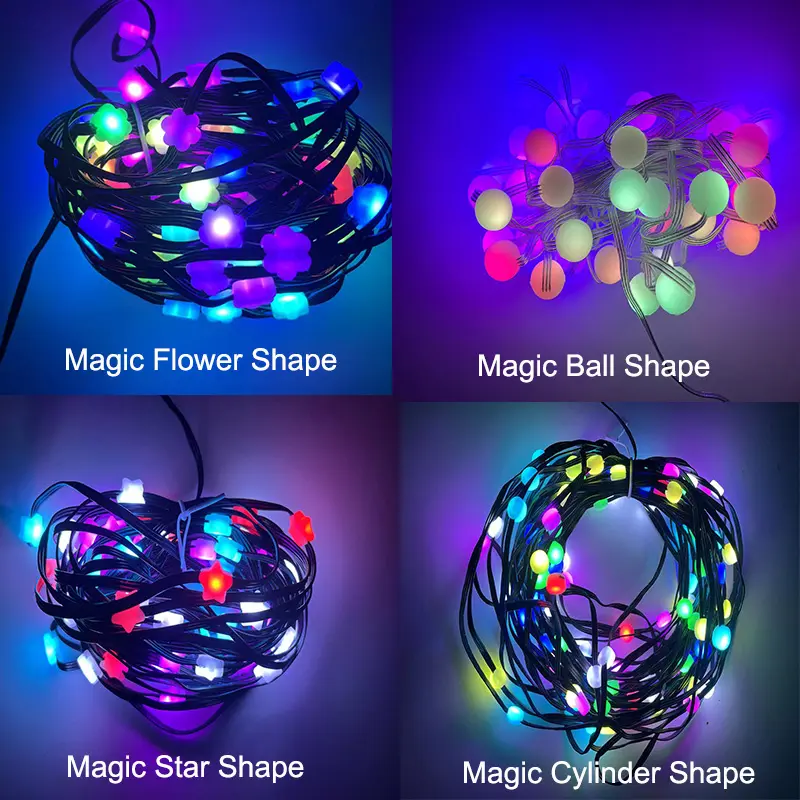 Smart Light Wifi Remote Control String Lights Holiday Decorative Fairy Color Changing Outdoor Christmas Led Usb String Lights