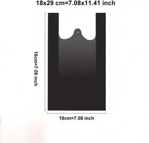 Huamaohengchun Bolsas de Basura Negras Pequeñas con Asa, Portátiles y Duraderas para Oficina, Cocina, Dormitorio, 36x60cm - Product Image 4