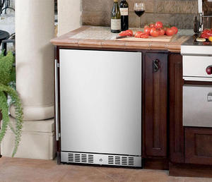 NE-355-P stainless steel door beverage air-cooled digital display R600A household countertop <b>refrigerator</b> - Product Image 1