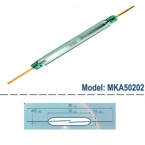 สวิตช์รีดแม่เหล็กขนาดเล็ก HKFAST MKA50202 แบบเปิดปกติ พร้อมสายเคลือบทอง - Product Image 2