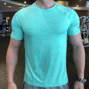 100 Polyester Shirts Cheap Custom Men Activewear T Shirts 100% Polyester T Shirts Gym Elastane Athletic Quick Dry Top Shirts Mens