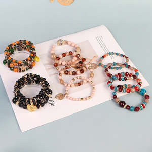 2025 Luxury <b>Custom</b> Bohemian Locket Glass Bead Bracelet Not Fading Handmade Couple <b>Jewelry</b> Set Fashion Charm Bracelets Wholesale - Product Image 4