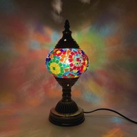 Lampe de chevet en verre mosaïque turque moderne et créative, faite à la main, avec base E26, cadeau interactif pour la famille, les enfants et les couples