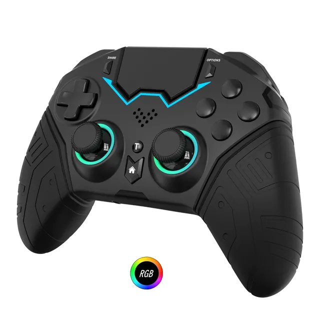 Wireless Controller for PS4 PS3 PS 4 3 PC iPhone Gamepad Remote Control Programmable Turbo 6-axis Gyro RGB Joystick