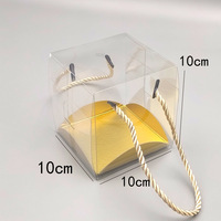 Boîte pliable transparente en PET pour présentation de gâteaux, idéale pour la livraison quotidienne de desserts aux pâtisseries dans les contextes de vente au détail