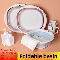 Bassin de lavage pliable en PP épaissi, sans BPA, gain de place, portable, pour bébé et linge, OEM