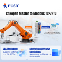 Convertidor de Protocolo PUSR CANopen CAN FD Modbus RTU/TCP/MQTT, 2 CAN Maestro/Esclavo, CAN Ethernet RS485/SFP, Carcasa de Aluminio, CAN528