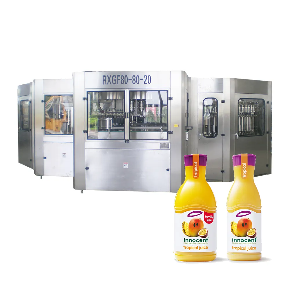 อัตโนมัติ Fruit Juice Production เครื่องเครื่องบรรจุสายการผลิตเครื่องดื่มการประมวลผล Bottling อุปกรณ์
