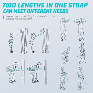 28.7 Inch &amp; 22 Inch Two Lengths Built-in Cable Attachment <strong>Tricep</strong> <strong>Extension</strong> Straps Fitness Equipment Accessory <strong>Tricep</strong> Pull <strong>Rope</strong> - Product Image 5