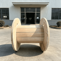 Carrete de Madera Sólida de Gran Capacidad para Enrollar Cables, Hecho a Medida para Cable de Fibra Óptica en Construcción, Tambores de Madera para Cables