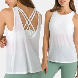 Bán Sỉ Thời Trang Thể Thao Áo Ngực Xây Dựng Trong Tank Top Phụ Nữ Thể Thao Áo Ladies Đào Tạo Phòng Tập Thể Dục Tank Top Yoga Tops Với Xây Dựng Trong Áo Ngực