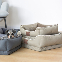 Vente chaude, canapé pour animaux de compagnie en coton PP de haute qualité, couleur et taille personnalisées, orthopédique, lavable, moderne, rectangulaire, pour chiens de grande taille