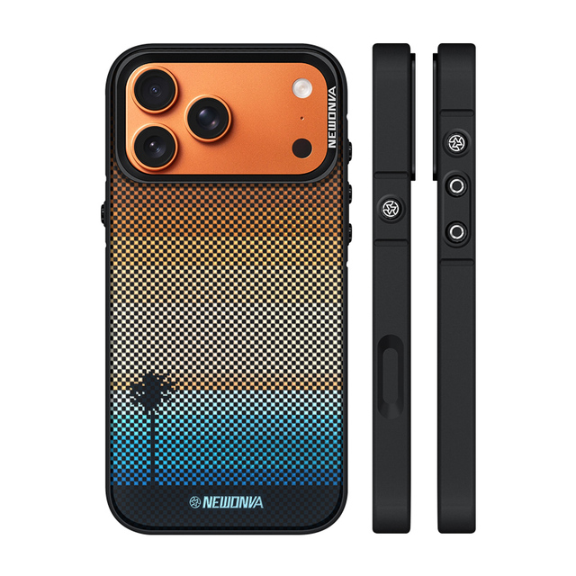 IFacemall Newest Island Gilded Phone Case Custom Design for iPhone 14 15 16 17 Pro Max with Frosted Scratch-resistant Back Panel