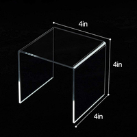 Présentoir carré transparent en acrylique pour comptoir, étagère de présentation de marchandises, présentoir transparent pour parfums, vente en gros