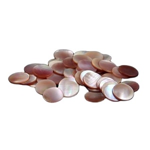 Natural Pink Shell Discs Round Pink Pearl Shell Slice - Product Image 1
