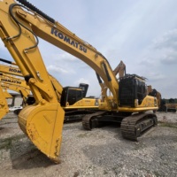 Excavatrice d'occasion Komatsu PC350, 35 tonnes, sur chenilles, hydraulique, machine de terrassement, fabrication japonaise, bon état